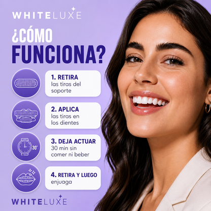 TIRAS BLANQUEADORAS DENTALES V34 (14 UNIDADES) - ELIMINA EL AMARILLO Y BLANQUEA TUS DIENTES EN CASA